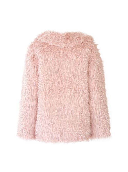 ecopelliccia over size rosa LE VOLIERE | WW23C488PPINK